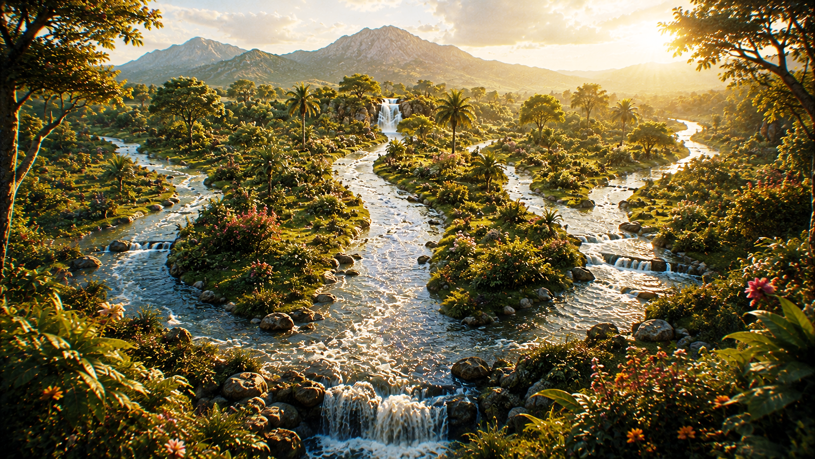 Genesis 2:10 - A river went out of Eden to water the garden; and from there it was parted, and became the source of four rivers.