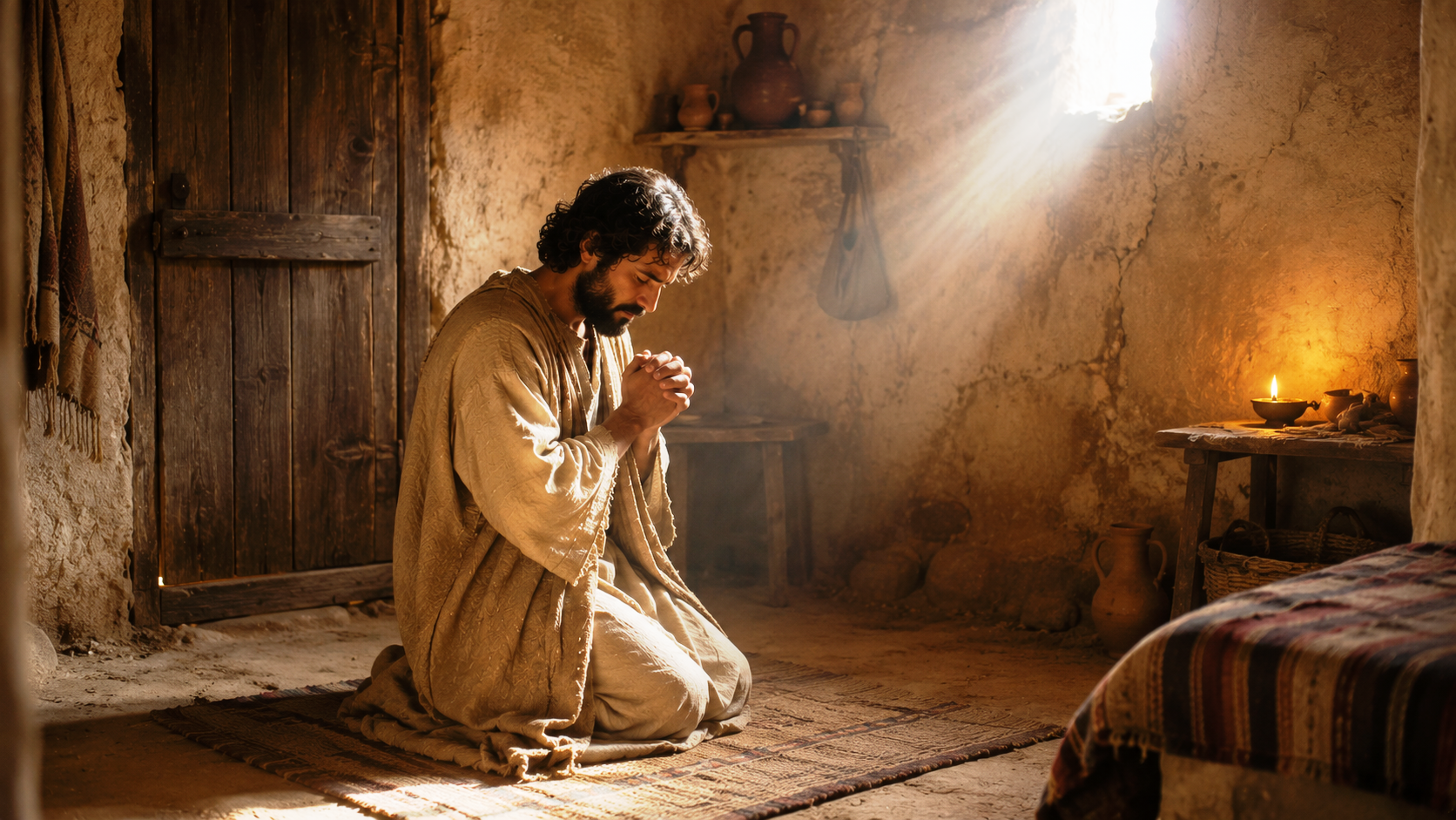 Matthew 6:6 - But you, when you pray, enter into your inner room, and having shut your door, pray to your Father who is in secret; and your Father who sees in secret will reward you openly.